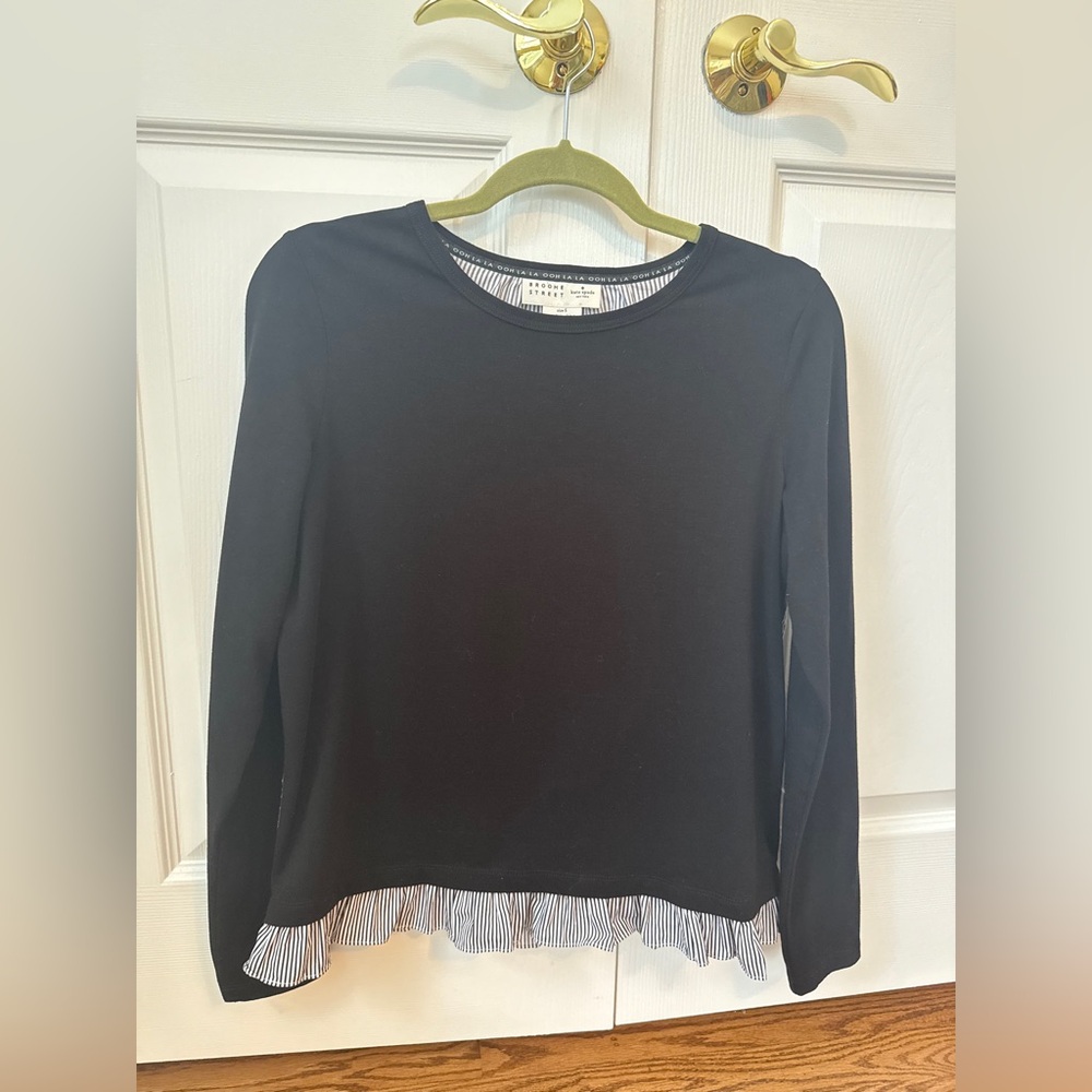 Kate Spade Black Long Sleeve Women's Top